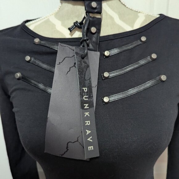 Punk Rave Ladies Black XS/S Long Sleeved Shirt - Picture 3 of 7